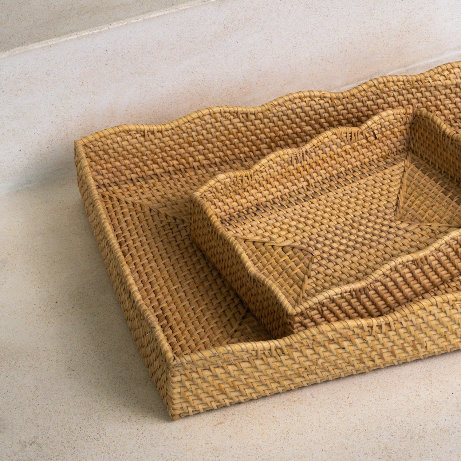 Saji Rattan Trays