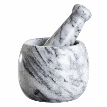 Salerno Grey Marble Clean Sided Mortar And Pestle