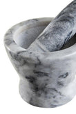 Salerno Grey Marble Curved Mortar And Pestle