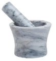 Salerno Grey Marble Curved Mortar And Pestle