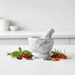 Salerno Grey Marble Mortar And Pestle With Rim