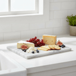 Salerno Large White Marble Rectangular Chopping and Serving Board