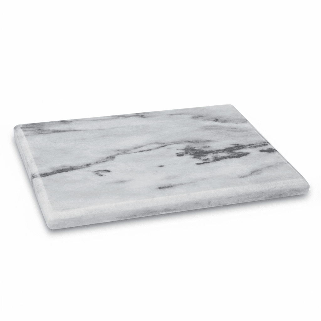 Salerno Large White Marble Rectangular Chopping and Serving Board