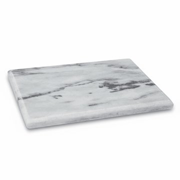Salerno Large White Marble Rectangular Chopping and Serving Board