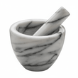 Salerno White Marble Mortar And Pestle