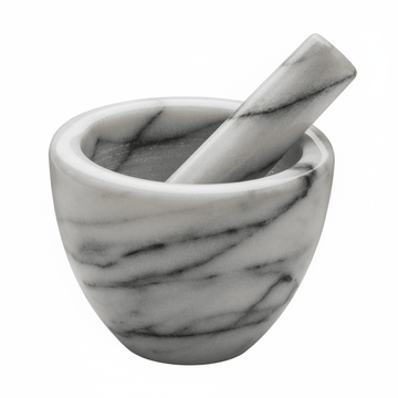 Salerno White Marble Mortar And Pestle