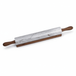 Salerno White Marble Rolling Pin With Wooden Handles