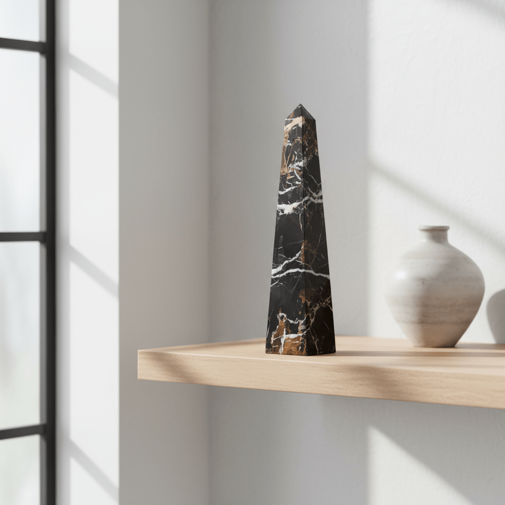 Salmo Large Black Marble Obelisk