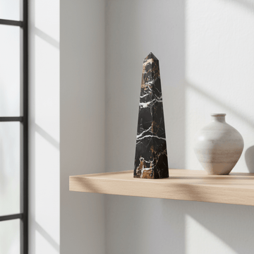 Salmo Large Black Marble Obelisk