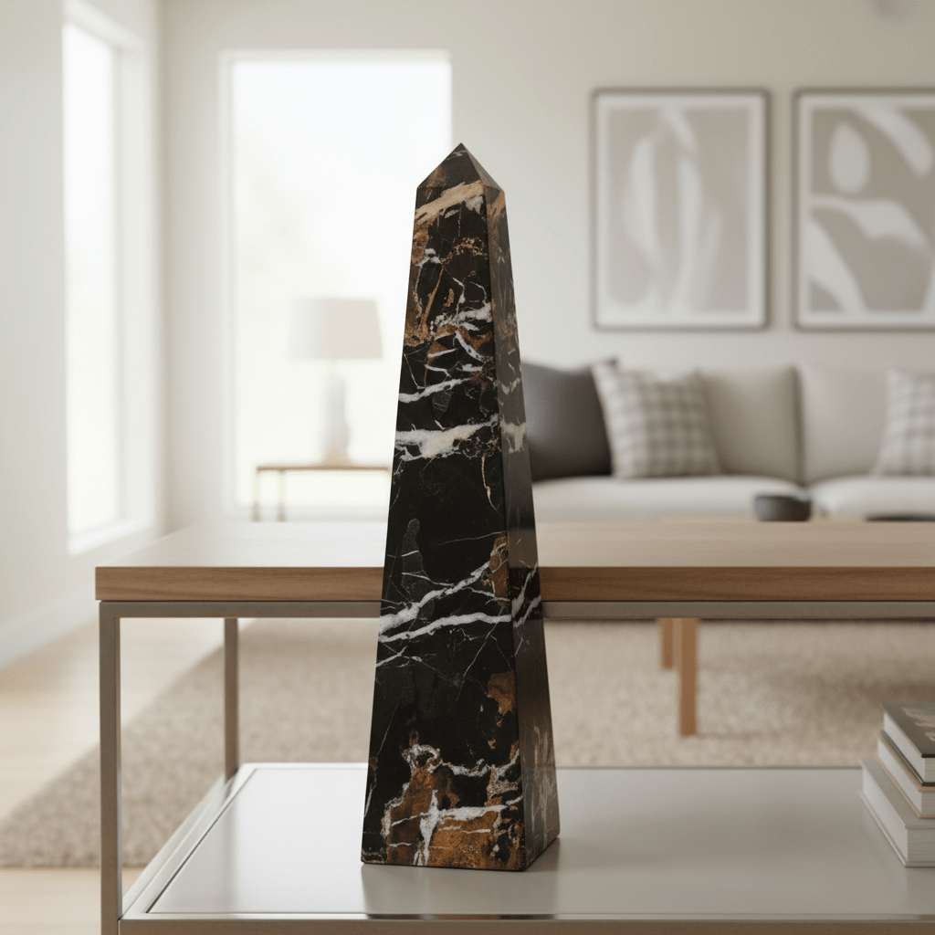Salmo Large Black Marble Obelisk