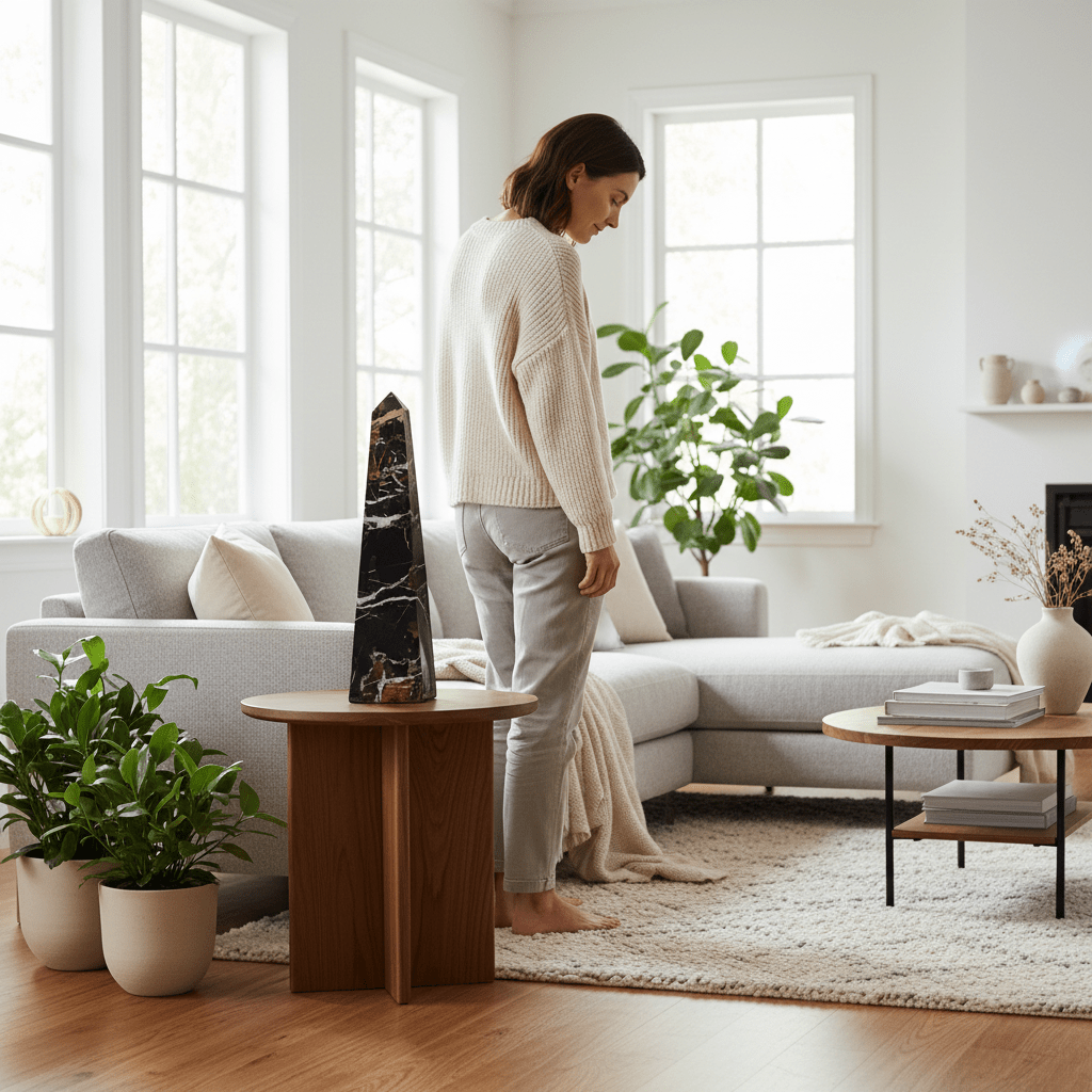 Salmo Large Black Marble Obelisk