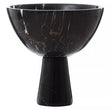 Salmo Large Black Marble Pedestal Bowl