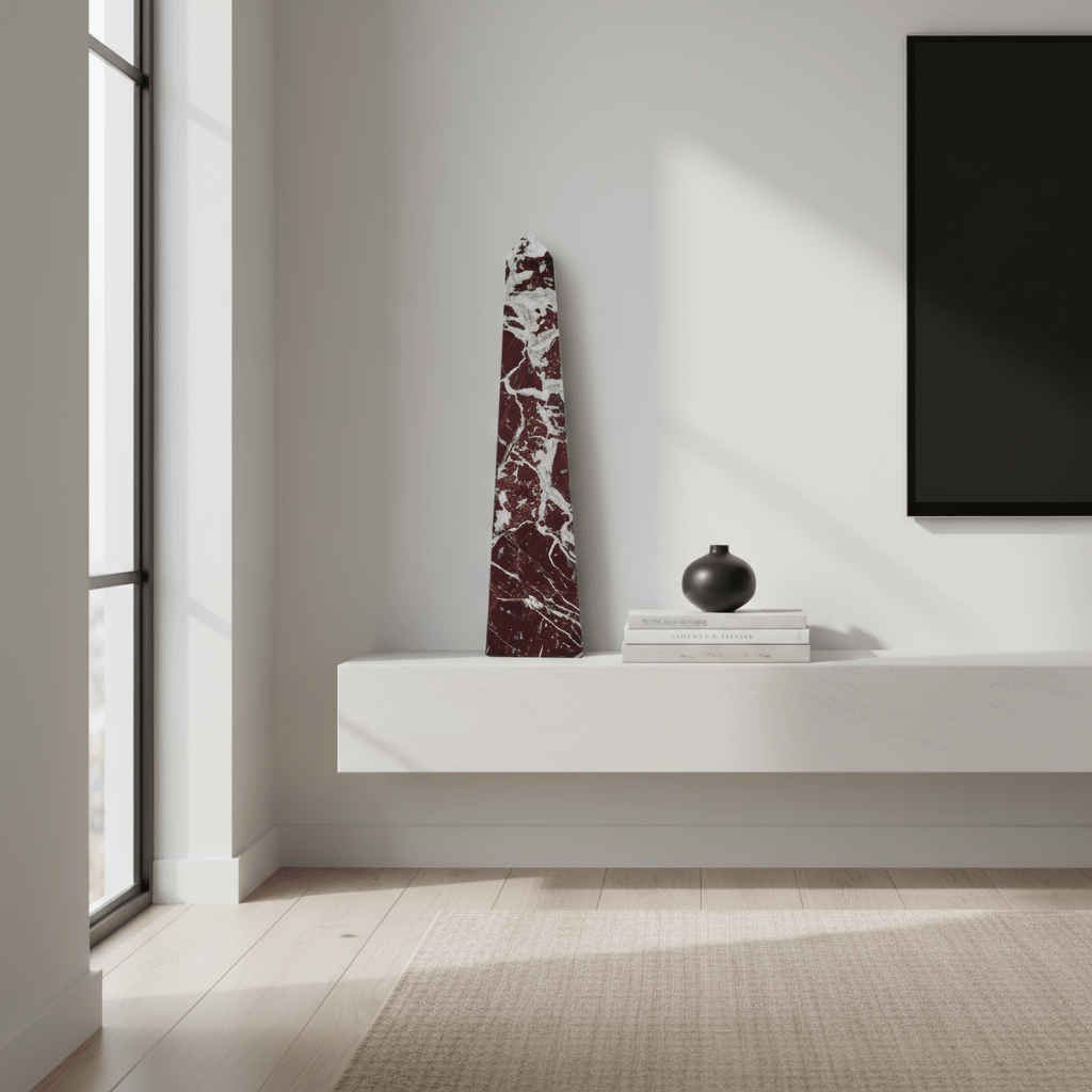 Salmo Large Red Marble Obelisk
