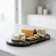 Salmo Oval Black Marble Serving Board