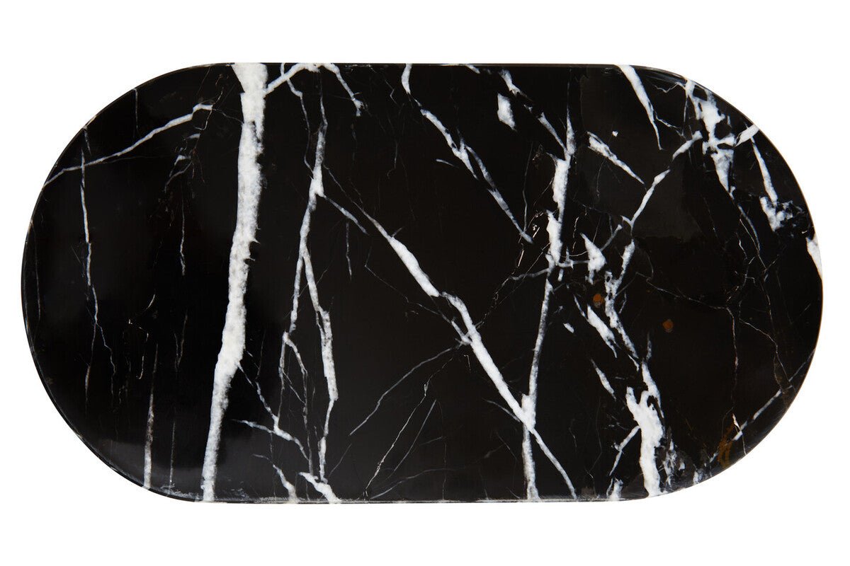Salmo Oval Black Marble Serving Board