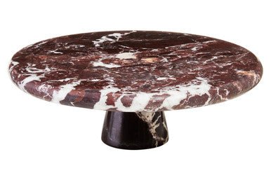 Salmo Red Marble Cake Stand