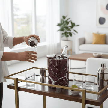 Salmo Red Marble Ice Bucket
