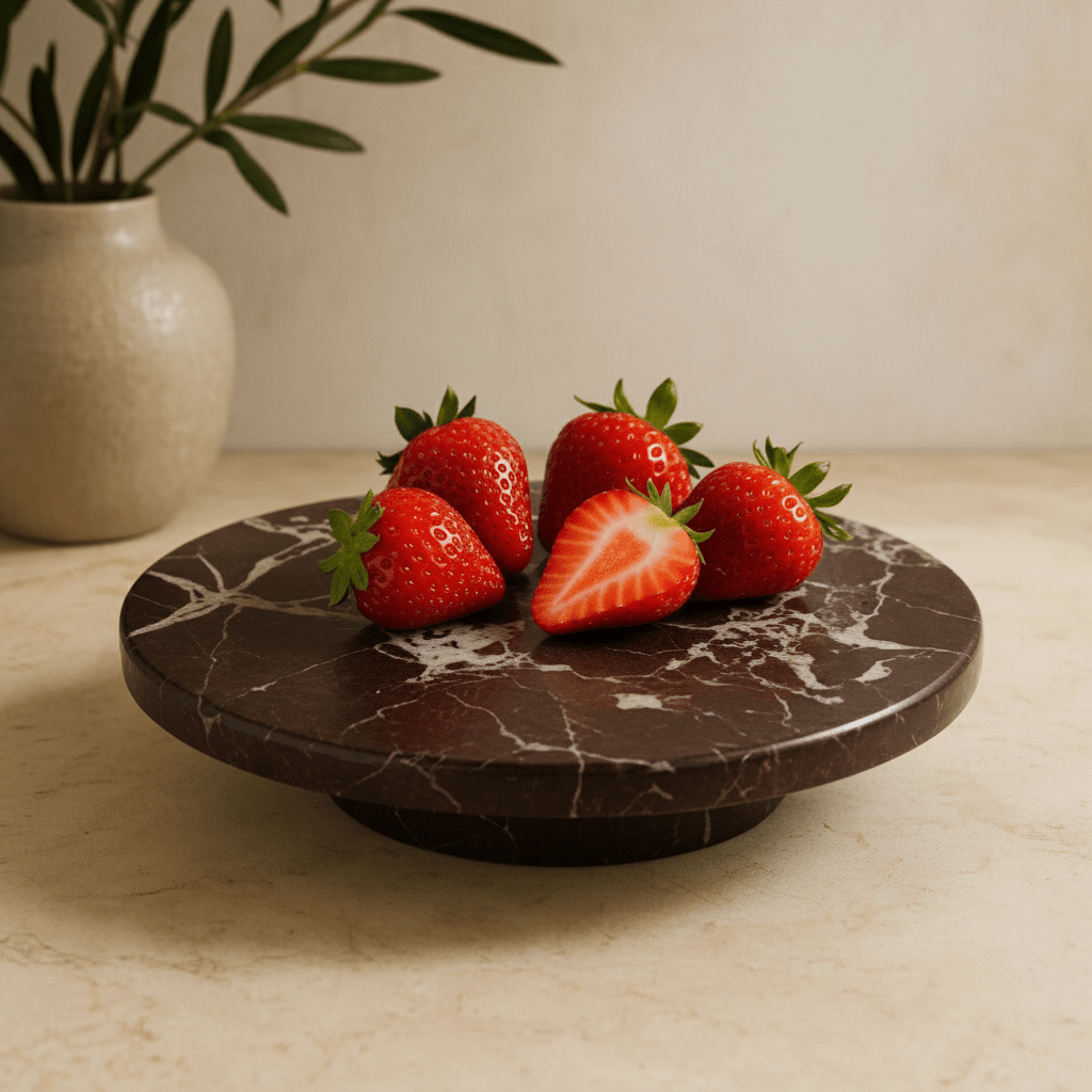 Salmo Red Marble Lazy Susan