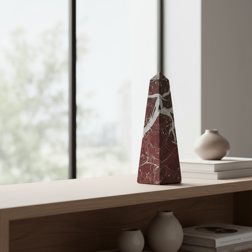 Salmo Small Red Marble Obelisk