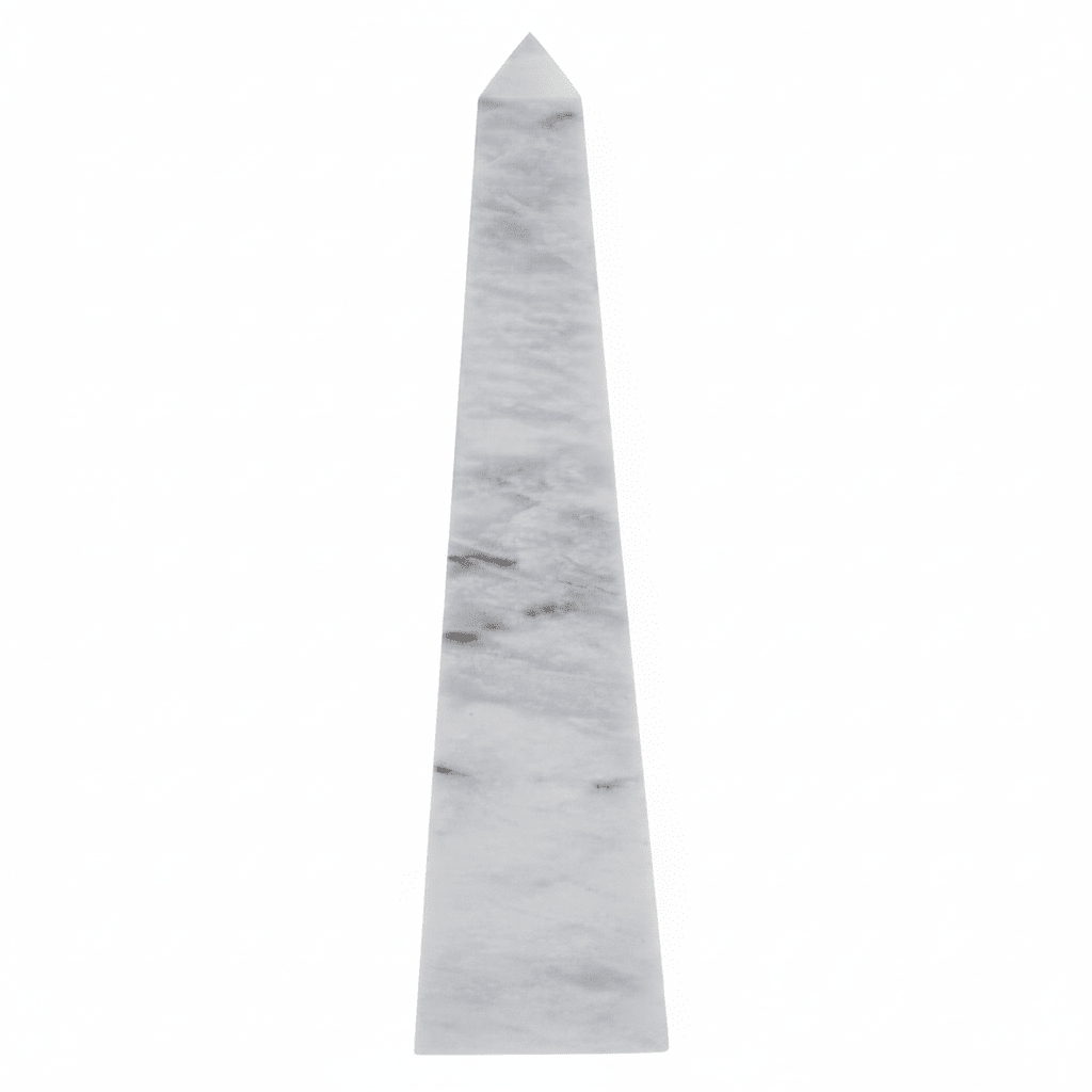 Salmo Small White Marble Obelisk