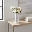 Salmo White Marble Tapered Vase