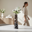 Salmo Black Marble Tapered Vase