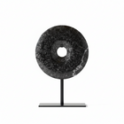 Salmo Extra Small Round Black Marble Disc Sculpture