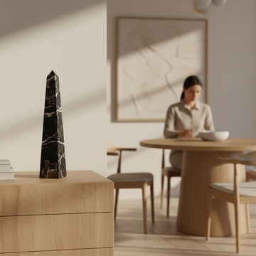 Salmo Large Black Marble Obelisk