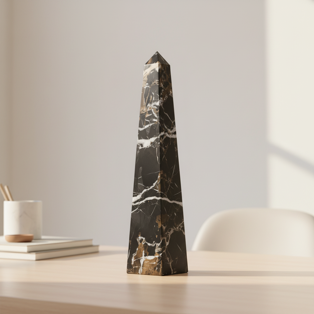 Salmo Large Black Marble Obelisk