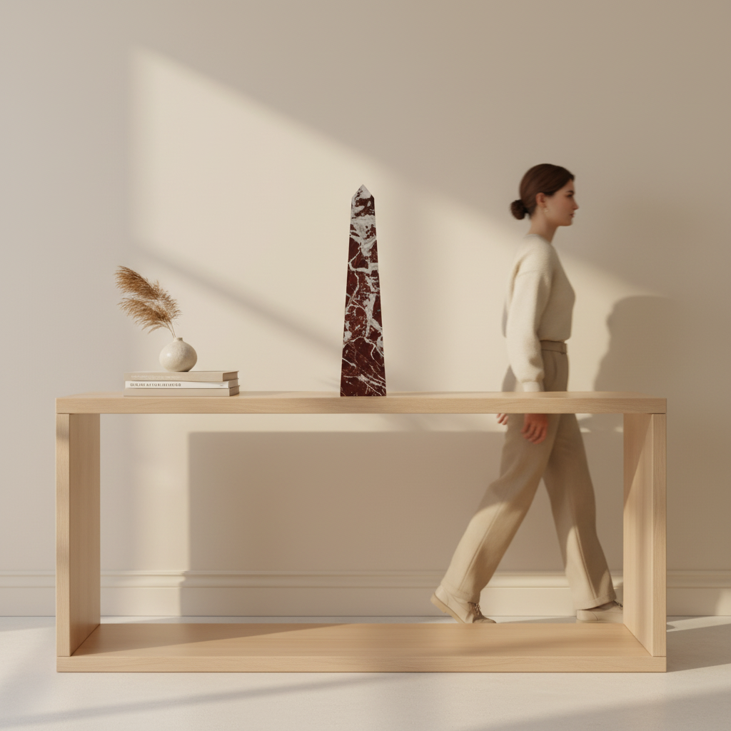 Salmo Large Red Marble Obelisk
