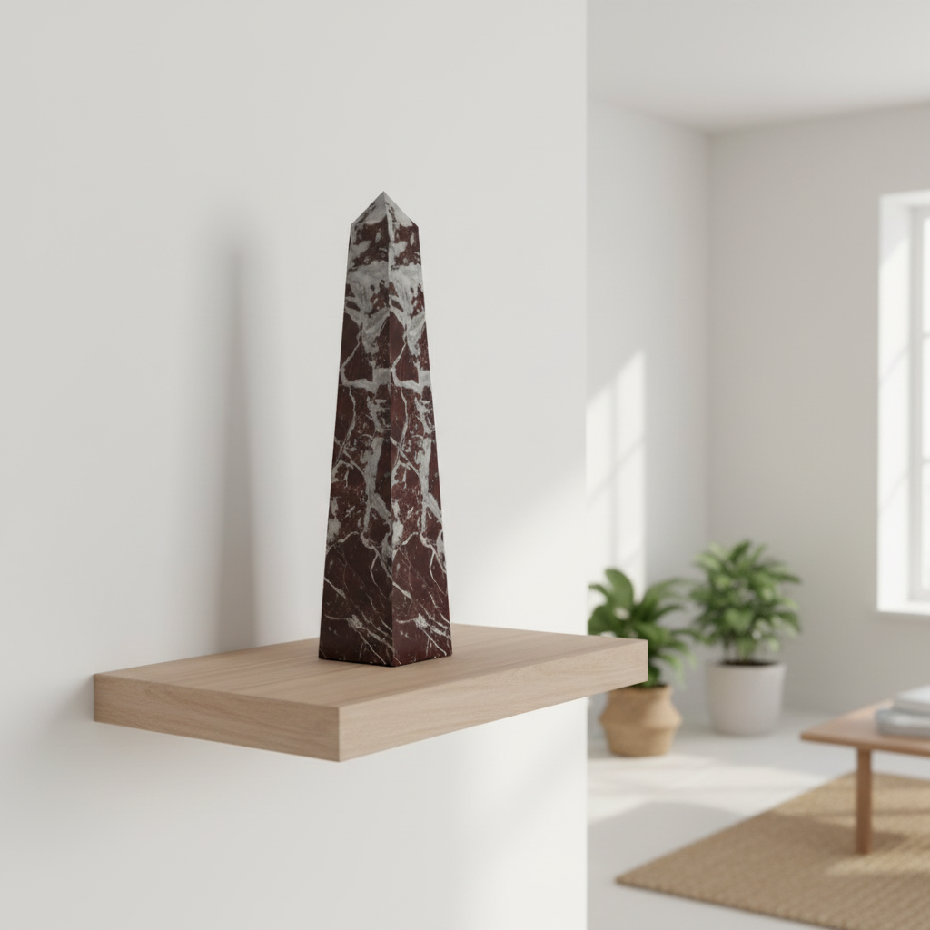Salmo Large Red Marble Obelisk
