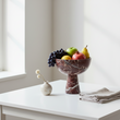 Salmo Large Red Marble Pedestal Bowl