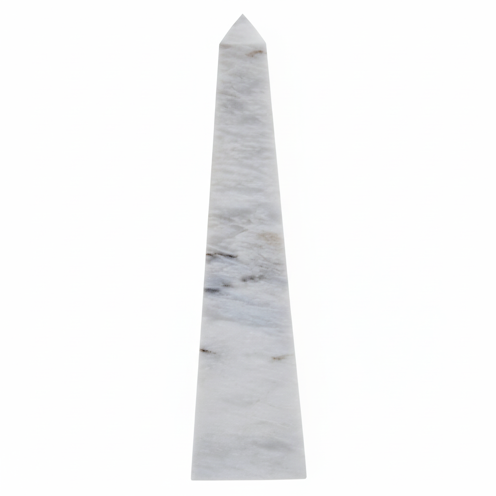 Salmo Large White Marble Obelisk