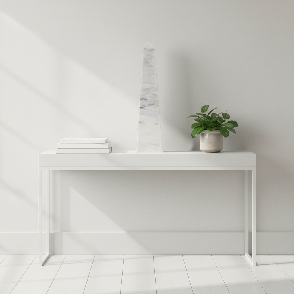 Salmo Large White Marble Obelisk