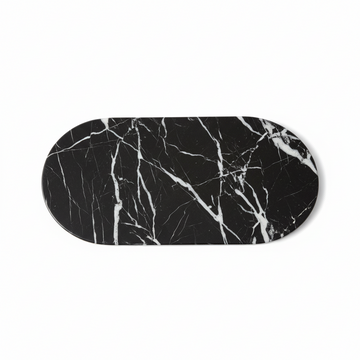 Salmo Oval Black Marble Serving Board