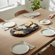Salmo Oval Black Marble Serving Board