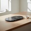 Salmo Oval Black Marble Serving Board