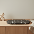 Salmo Oval Black Marble Serving Board