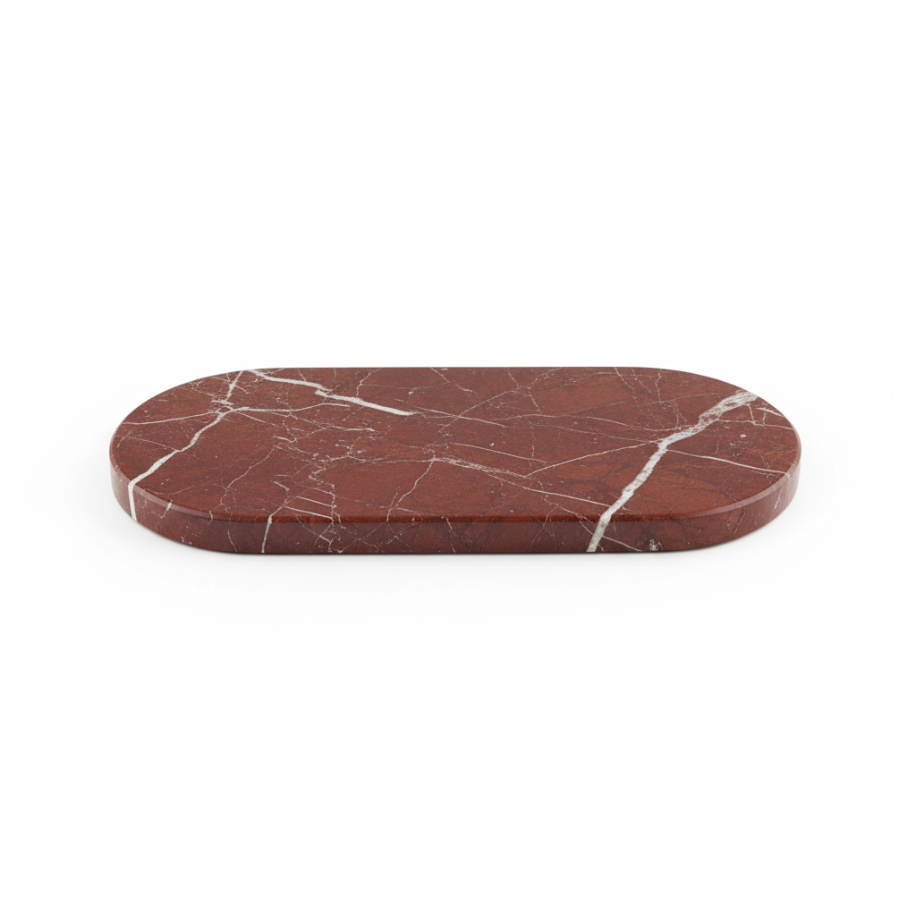 Salmo Oval Red Marble Serving Board