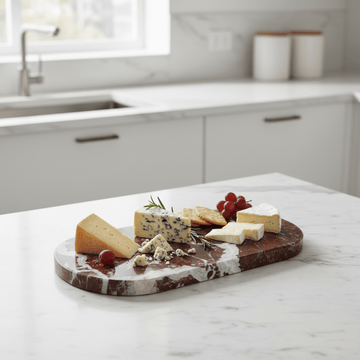 Salmo Oval Red Marble Serving Board