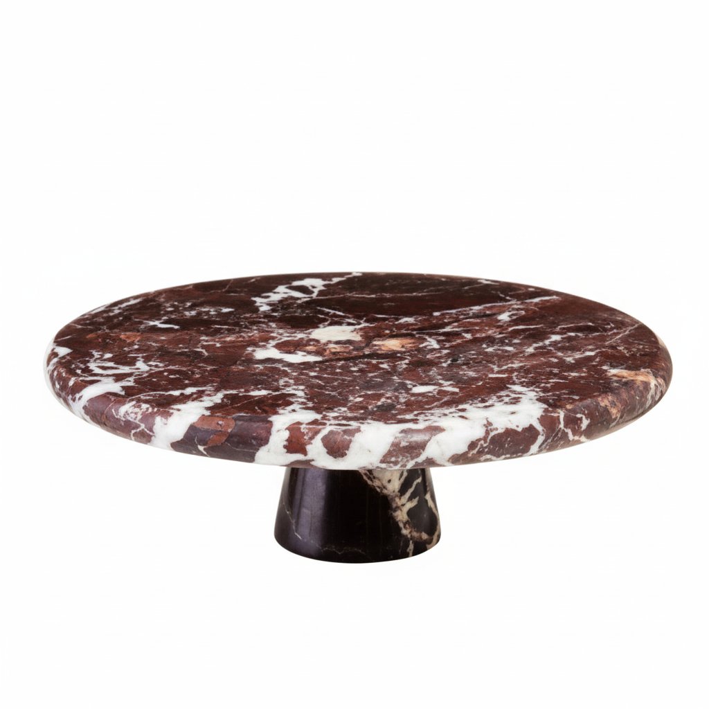 Salmo Red Marble Cake Stand