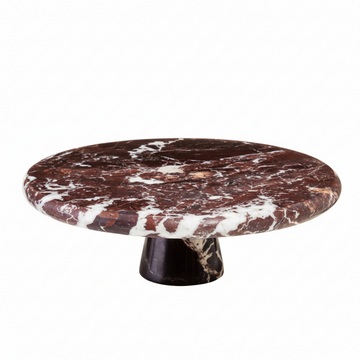 Salmo Red Marble Cake Stand