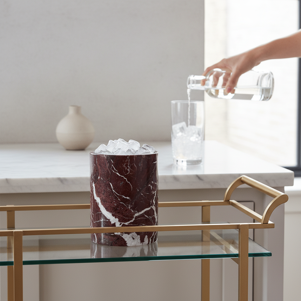 Salmo Red Marble Ice Bucket