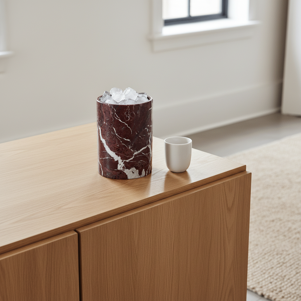 Salmo Red Marble Ice Bucket