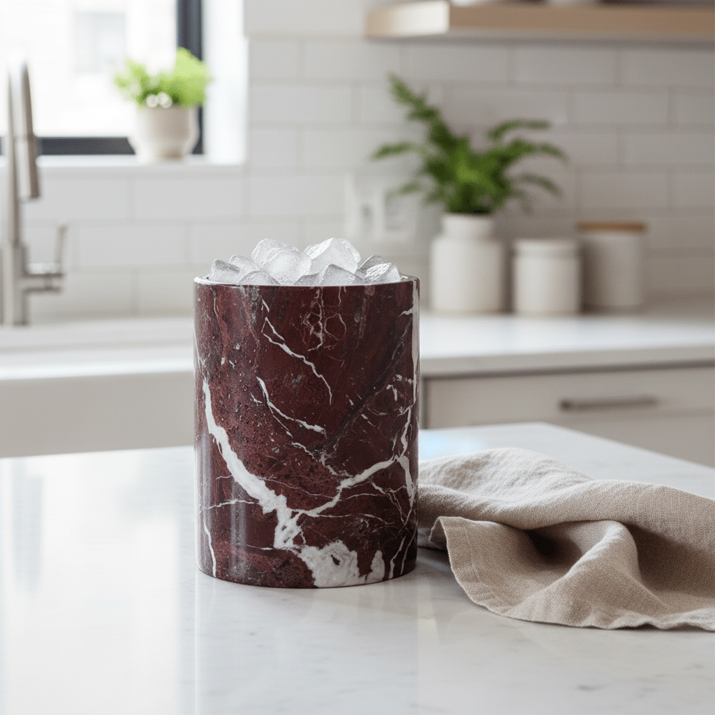 Salmo Red Marble Ice Bucket
