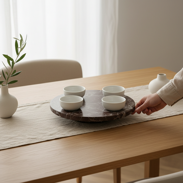 Salmo Red Marble Lazy Susan