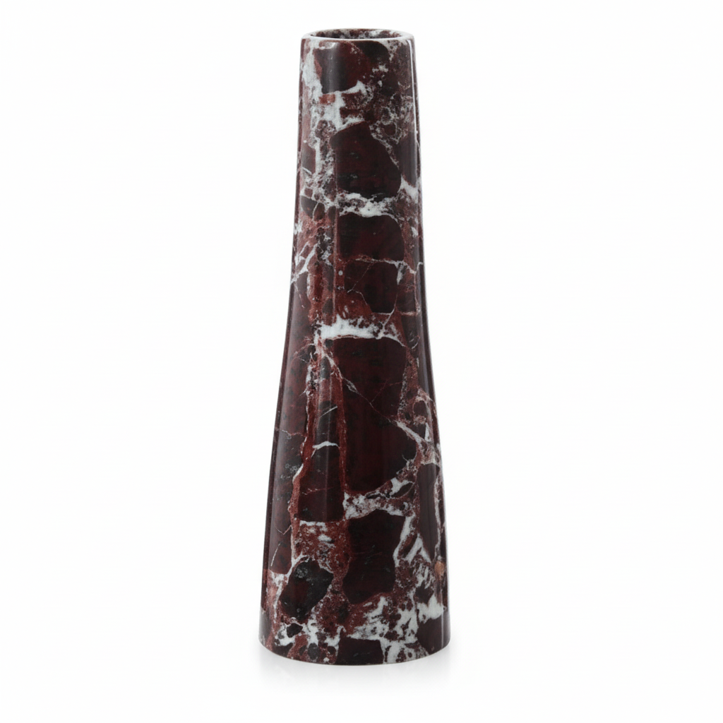 Salmo Red Marble Tapered Vase