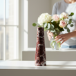 Salmo Red Marble Tapered Vase