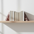 Salmo Set Of Two Red Marble Bookends