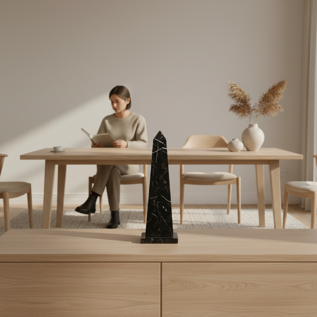 Salmo Small Black Marble Obelisk